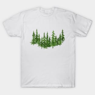 Watercolor pine trees T-Shirt